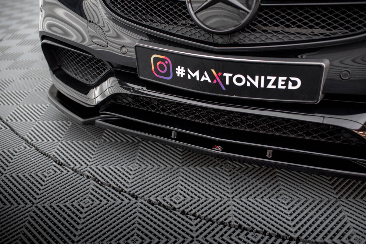 Street+ Spoilerlippe Front Ansatz passend für Mercedes-Benz E63 AMG Limousine W212 Facelift schwarz Hochglanz – Ansicht 3