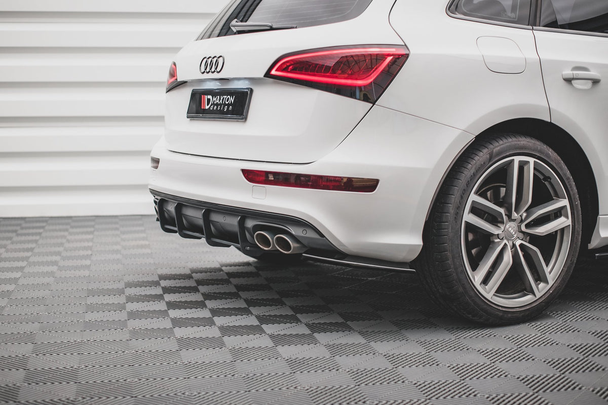 Heck Ansatz Flaps Diffusor passend für Audi SQ5 Mk1 (8R) schwarz Hochglanz – Ansicht 3