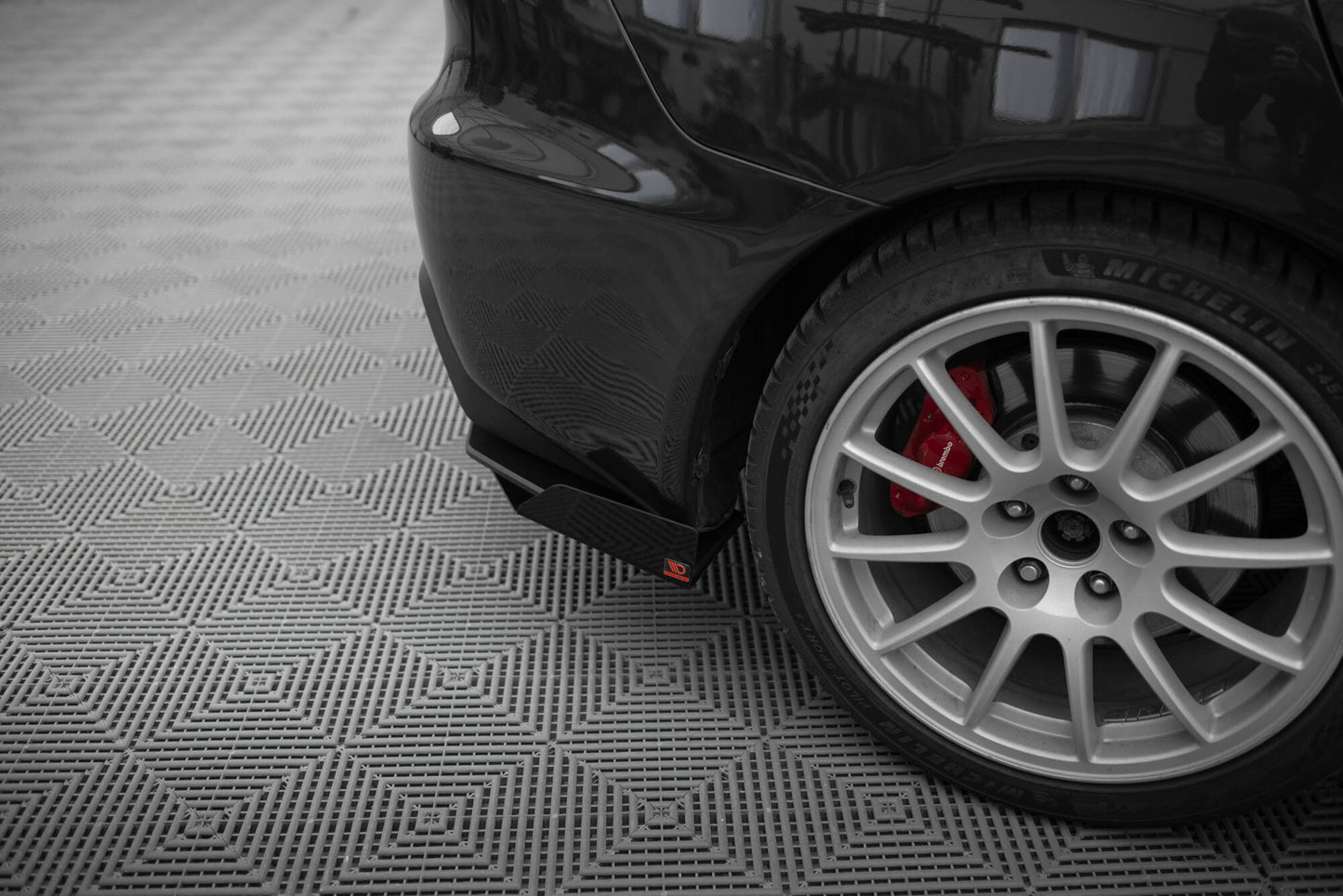 Street Pro Heck Ansatz Flaps Diffusor + Flaps passend für Mitsubishi Lancer EVO X schwarz Hochglanz – Ansicht 4