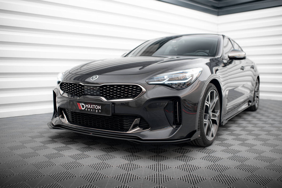 Front Stoßstange Flaps passend für Kia Stinger GT / GT-Line / Standard Mk1 schwarz Hochglanz – Ansicht 3