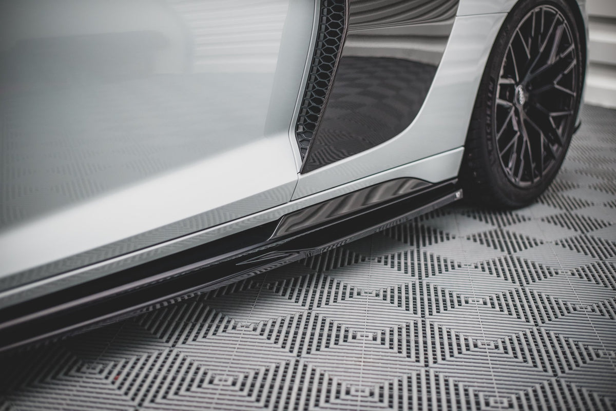Street+ Seitenschweller Leisten passend für Audi R8 Mk2 Facelift schwarz Hochglanz – Ansicht 3