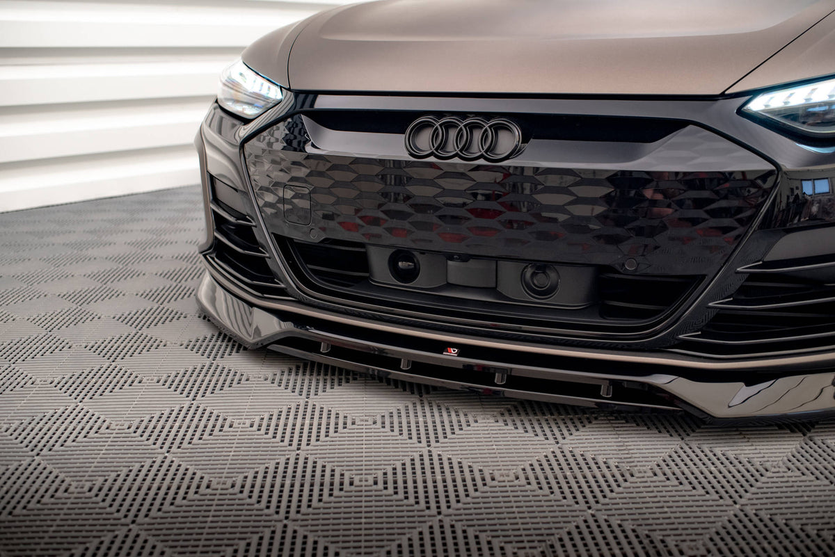 Street+ Spoilerlippe Front Ansatz V.3 passend für Audi e-Tron GT / RS GT Mk1 schwarz Hochglanz – Ansicht 3
