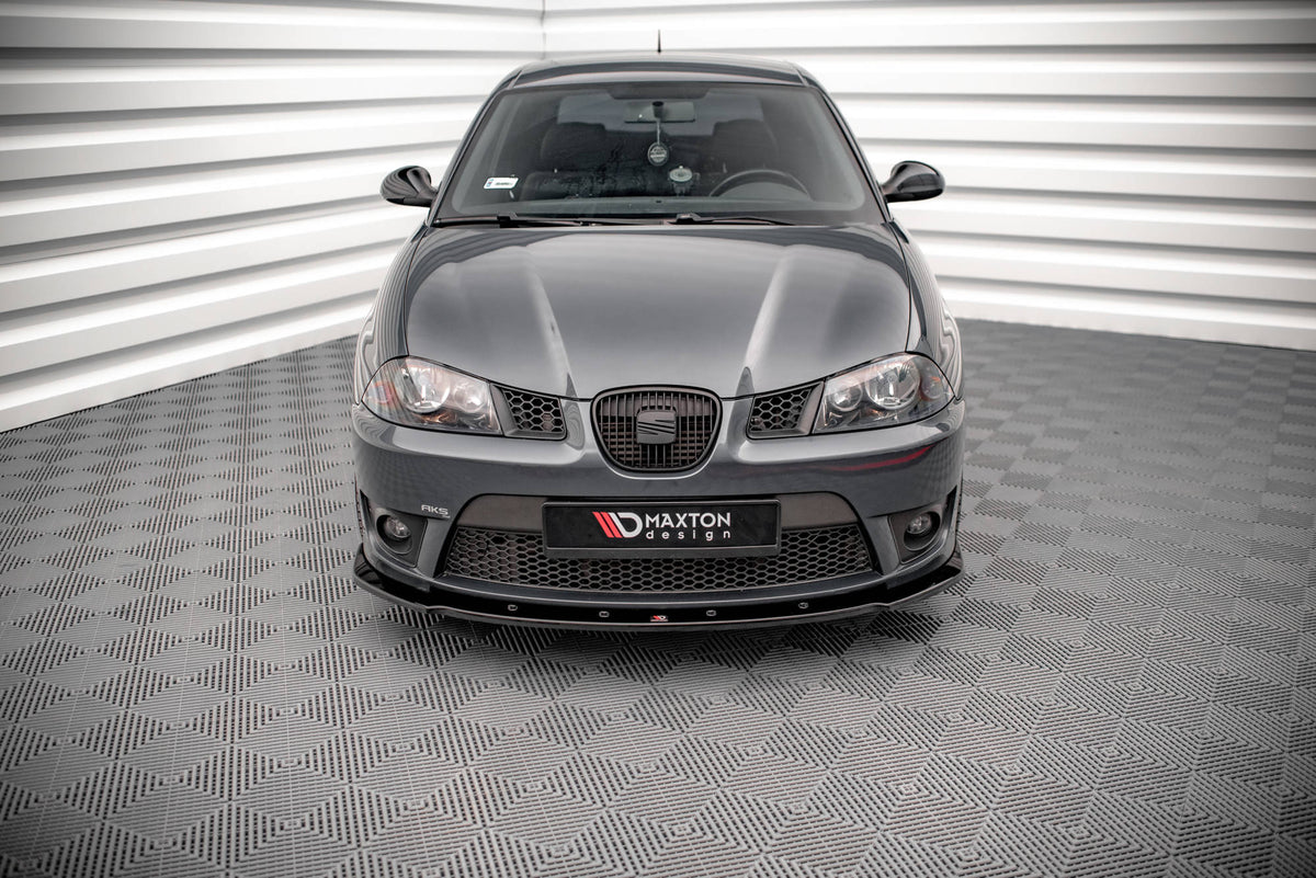 Street+ Spoilerlippe Front Ansatz V.1 passend für Seat Ibiza Cupra Mk3 schwarz Hochglanz – Ansicht 1
