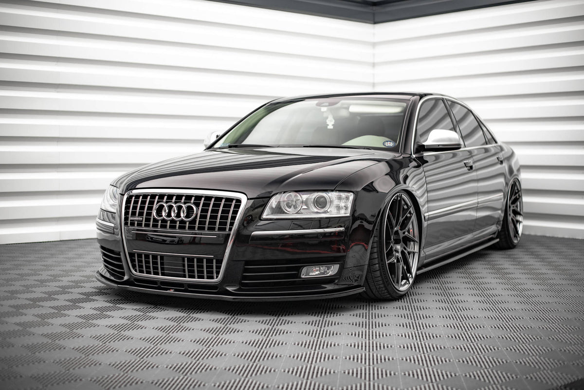 Street+ Spoilerlippe Front Ansatz passend für Audi S8 D3 schwarz Hochglanz – Ansicht 4
