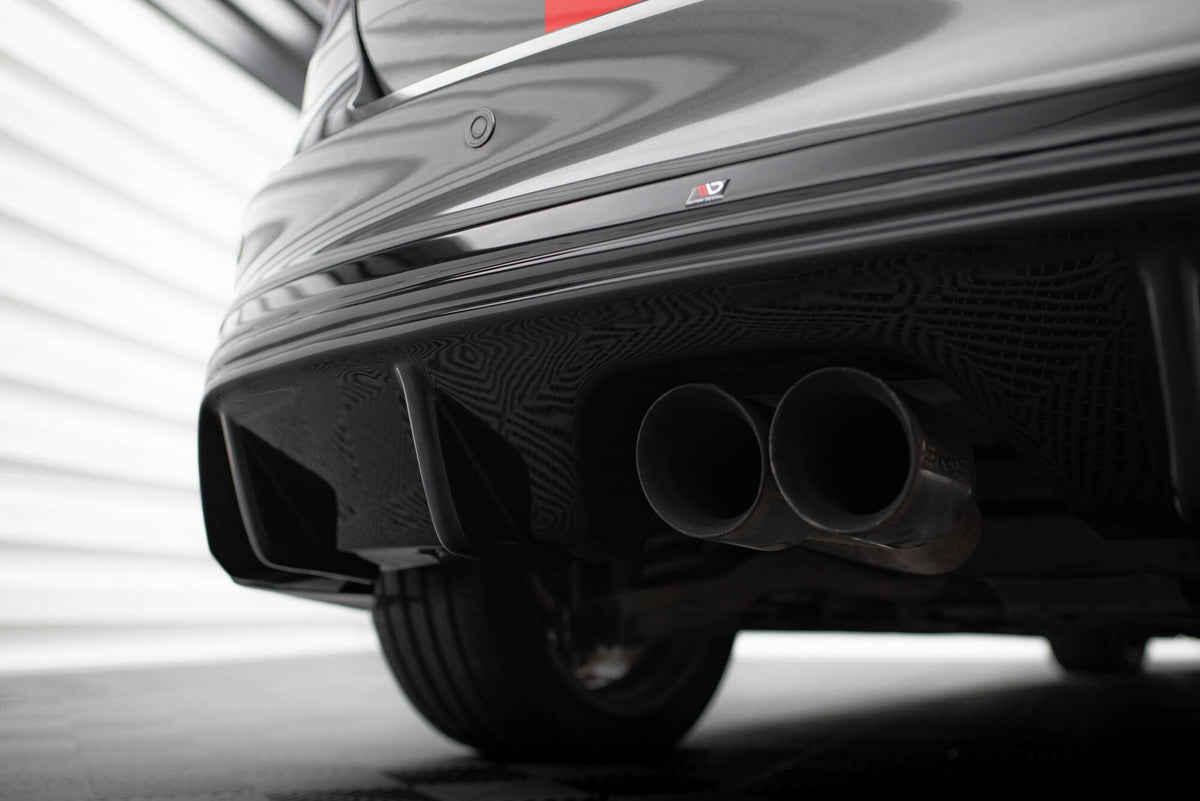 Diffusor Heck Ansatz passend für Ford Focus ST Mk3 Facelift (RS-Look) schwarz Hochglanz – Ansicht 6