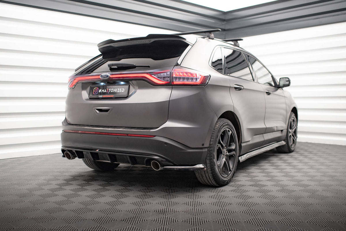 Diffusor Heck Ansatz passend für Ford Edge Mk2 schwarz Hochglanz – Ansicht 3