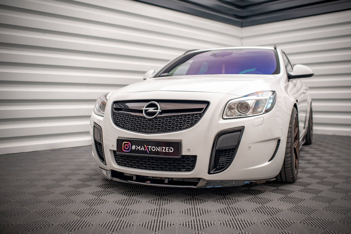 Street+ Spoilerlippe Front Ansatz V.1 passend für Opel Insignia OPC Mk1 schwarz Hochglanz – Ansicht 3