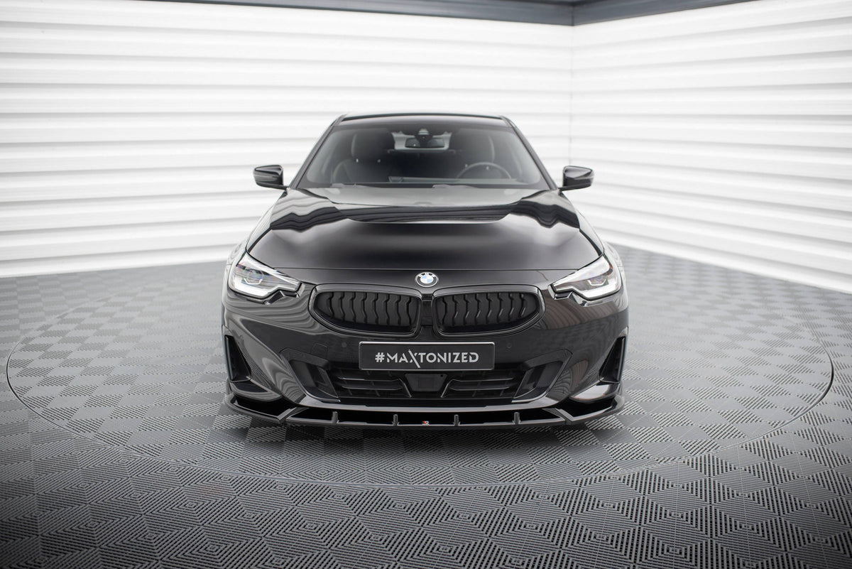 Street+ Spoilerlippe Front Ansatz V.2 passend für BMW 2 Coupe G42 schwarz Hochglanz – Ansicht 3