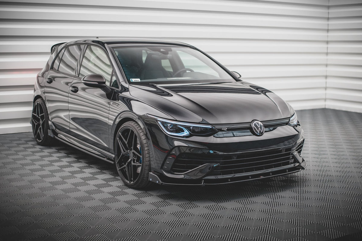 Street+ Spoilerlippe Front Ansatz V.2 + Flaps passend für VW Golf R Hatchback / Variant  Mk8 – Ansicht 4