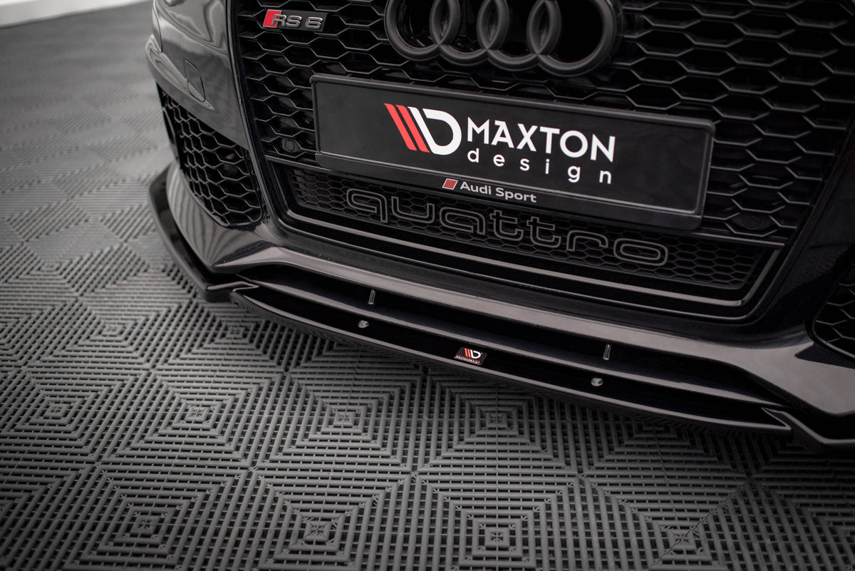 Street+ Spoilerlippe Front Ansatz passend für Audi A6 RS6 Look C7 schwarz Hochglanz – Ansicht 4