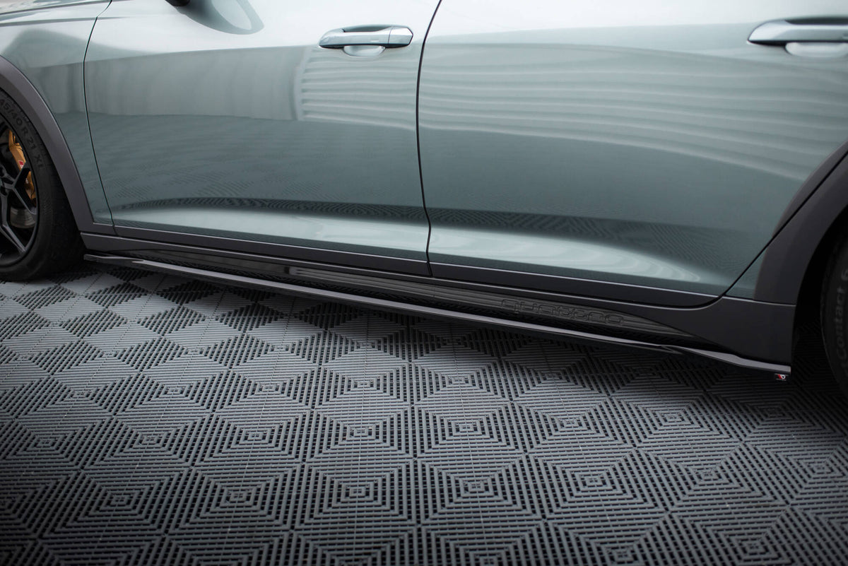 Street+ Seitenschweller Leisten passend für Audi A6 Allroad C8 schwarz Hochglanz – Ansicht 4