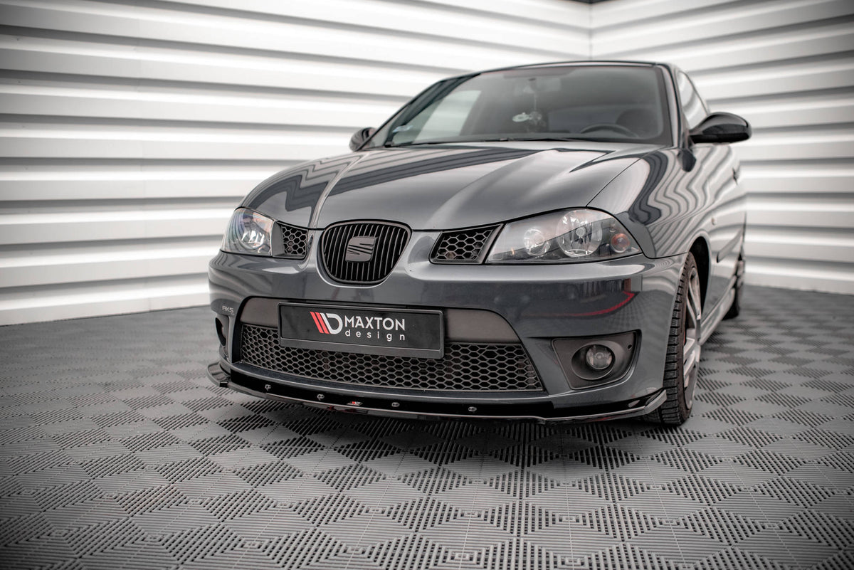 Street+ Spoilerlippe Front Ansatz V.1 passend für Seat Ibiza Cupra Mk3 schwarz Hochglanz – Ansicht 4