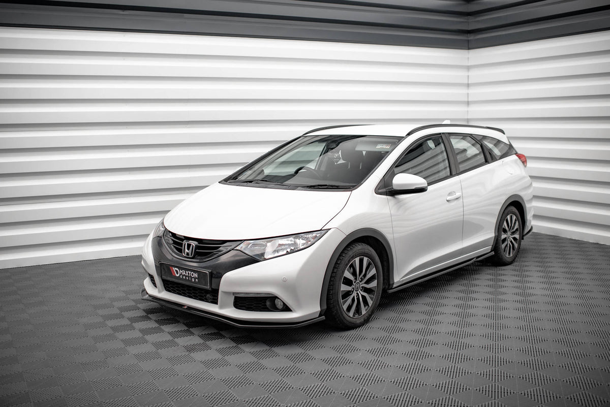 Street+ Seitenschweller Leisten passend für Honda Civic Mk9 schwarz Hochglanz – Ansicht 1