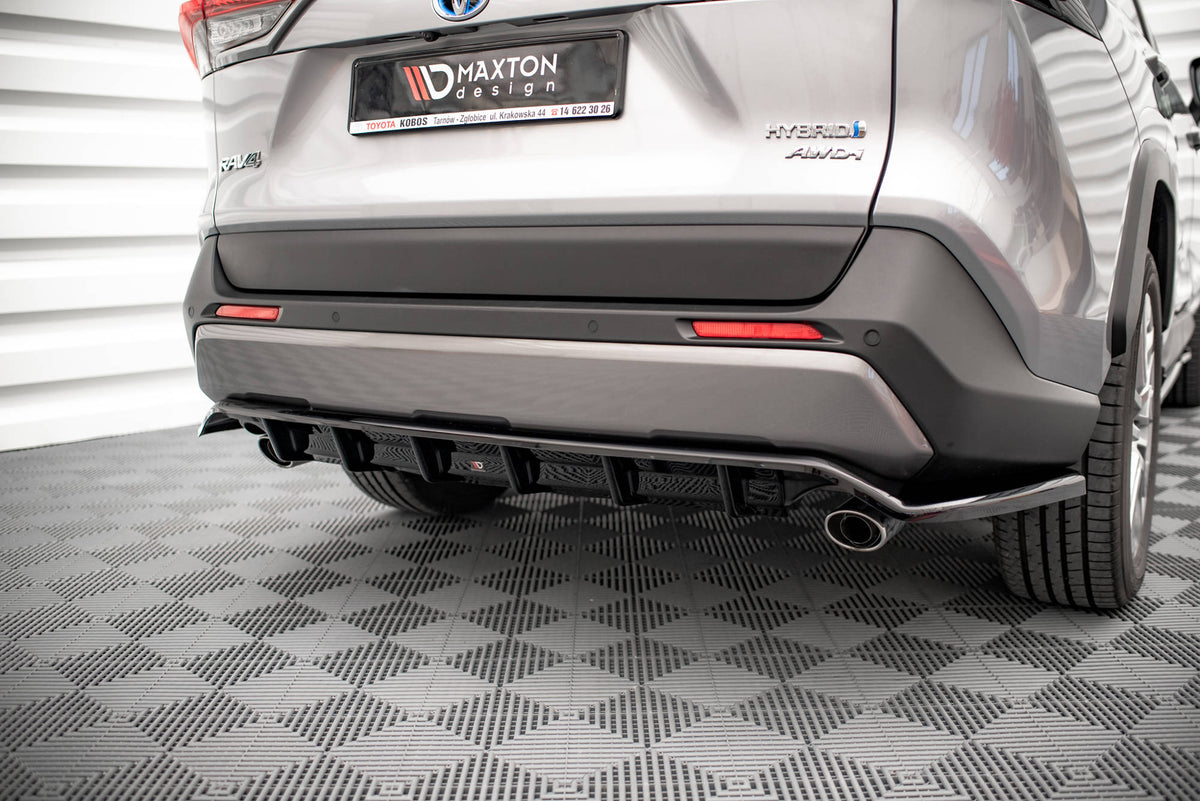 Street+ Mittlerer Diffusor RACE passend für Toyota RAV4 Mk5 schwarz Hochglanz – Ansicht 3