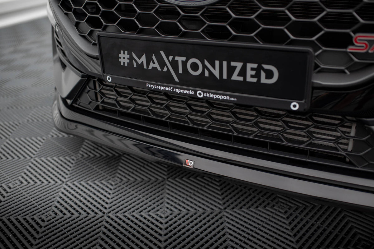 Street+ Spoilerlippe Front Ansatz V.3 passend für Ford Fiesta ST / ST-line Mk8 Facelift schwarz Hochglanz – Ansicht 3