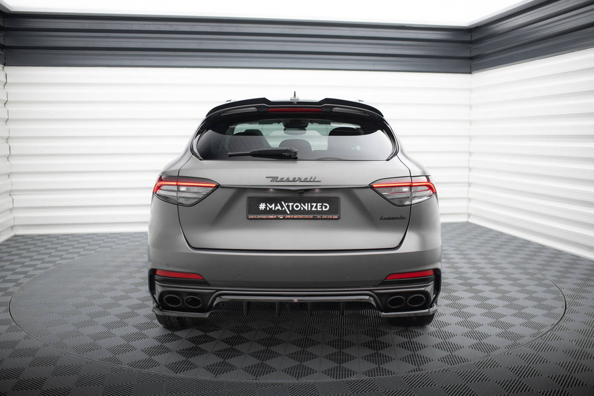 Street+ Mittlerer Diffusor RACE passend für Maserati Levante Trofeo Mk1 schwarz Hochglanz – Ansicht 1