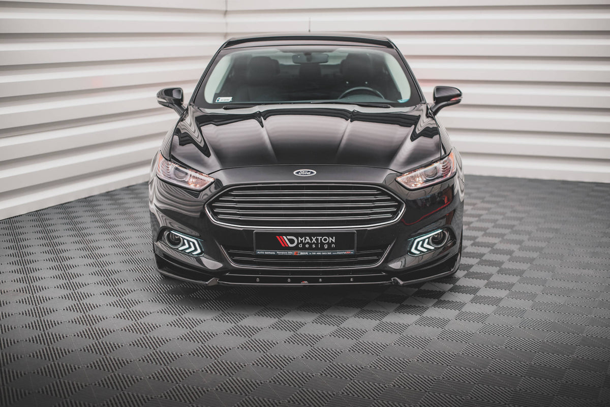 Street+ Spoilerlippe Front Ansatz passend für Ford Mondeo Mk5 schwarz Hochglanz – Ansicht 1