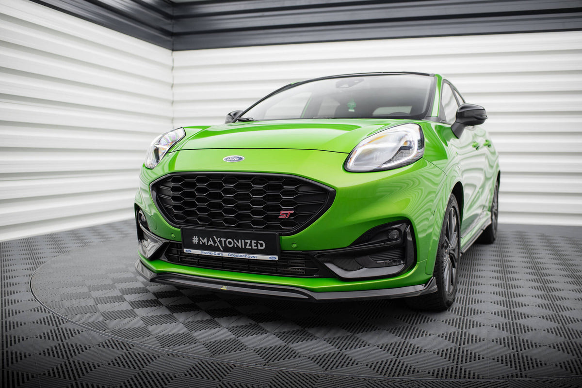Street+ Spoilerlippe Front Ansatz V.2 passend für Ford Puma ST / ST-Line Mk1 schwarz Hochglanz – Ansicht 3