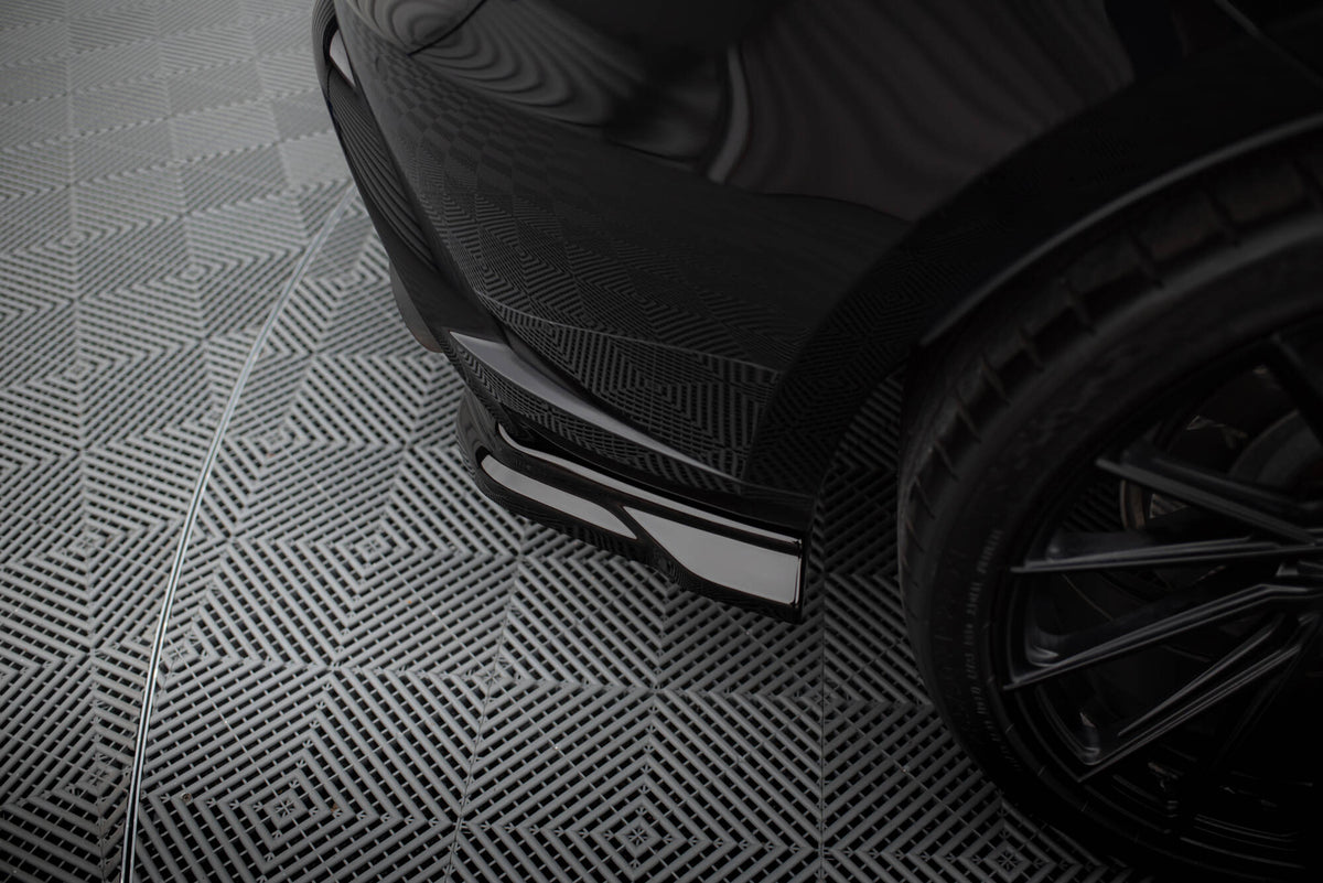 Heck Ansatz Flaps Diffusor passend für Porsche Macan GTS Mk1 Facelift 2 schwarz Hochglanz – Ansicht 4