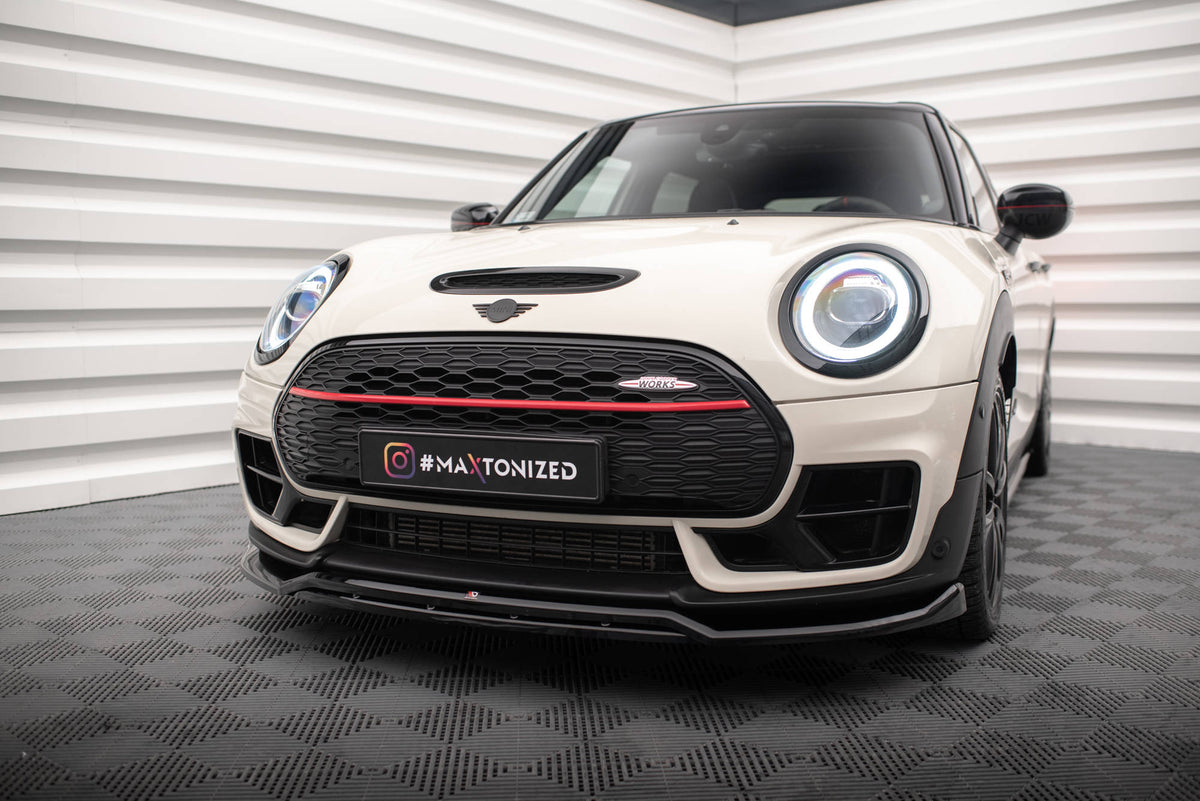 Street+ Spoilerlippe Front Ansatz V.2 passend für Mini Cooper Clubman John Cooper Works F54 Facelift schwarz Hochglanz – Ansicht 4