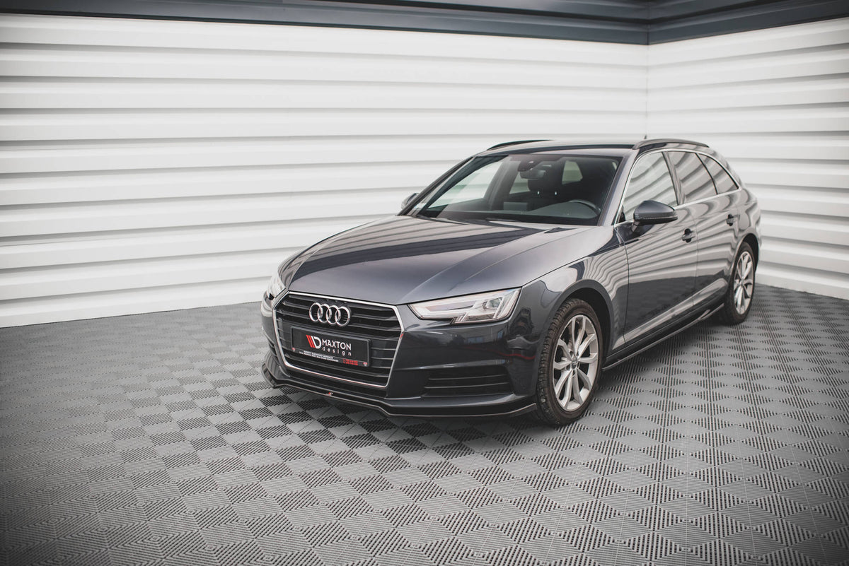 Street+ Spoilerlippe Front Ansatz V.2 passend für Audi A4 B9 schwarz Hochglanz – Ansicht 4