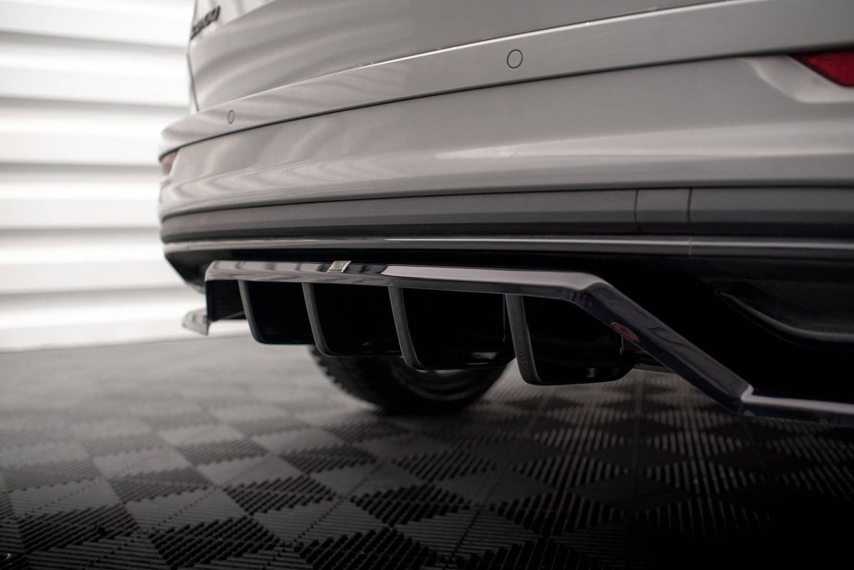 Street+ Mittlerer Diffusor RACE passend für Skoda Karoq Sportline Mk1 Facelift schwarz Hochglanz – Ansicht 5