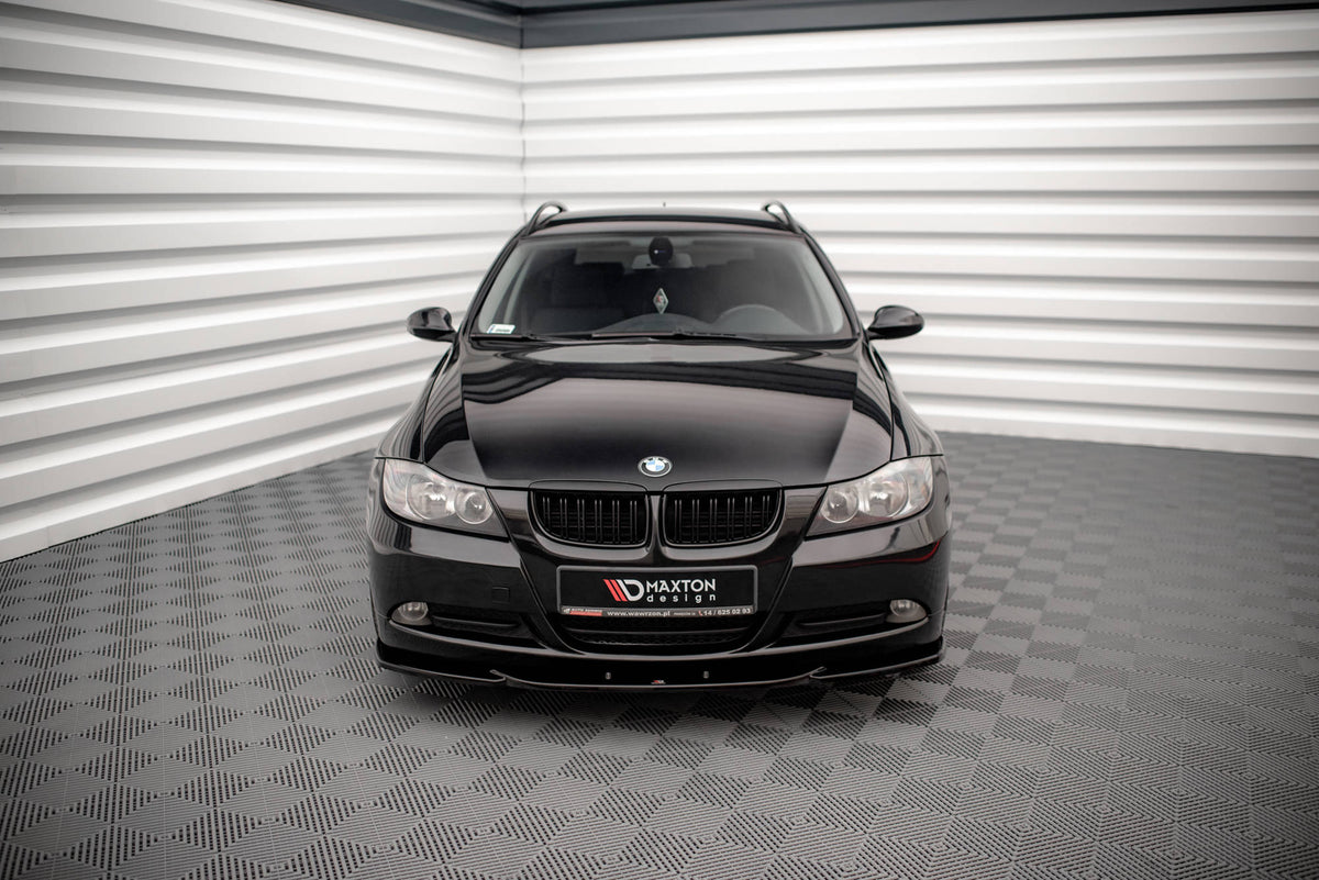 Street+ Spoilerlippe Front Ansatz V.2 passend für BMW 3er E90 schwarz Hochglanz – Ansicht 1