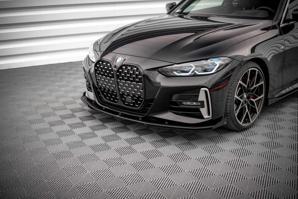 Street Pro Street+ Spoilerlippe Front Ansatz passend für + Flaps passend für BMW 4er M-Paket / M440i G22 / G23 / G22 Facelift / G23 Facelift schwarz Hochglanz – Ansicht 4