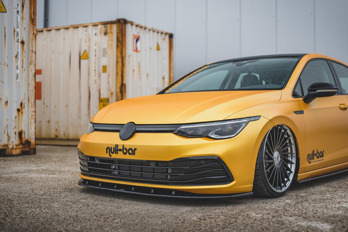 Street+ Spoilerlippe Front Ansatz V.1 passend für VW Golf Hatchback / Variant Mk8 schwarz Hochglanz – Ansicht 1