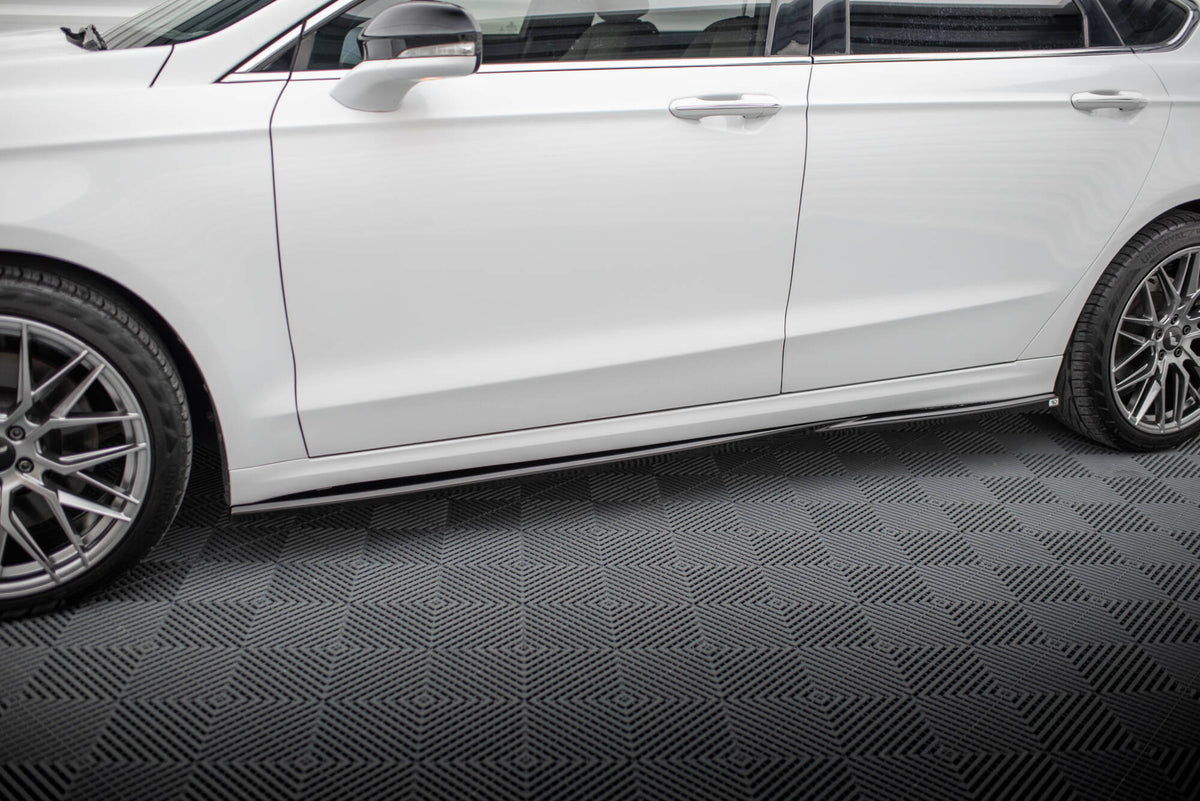 Street+ Seitenschweller Leisten passend für Ford Mondeo Sport Mk5 Facelift / Fusion Sport Mk2 Facelift schwarz Hochglanz – Ansicht 3