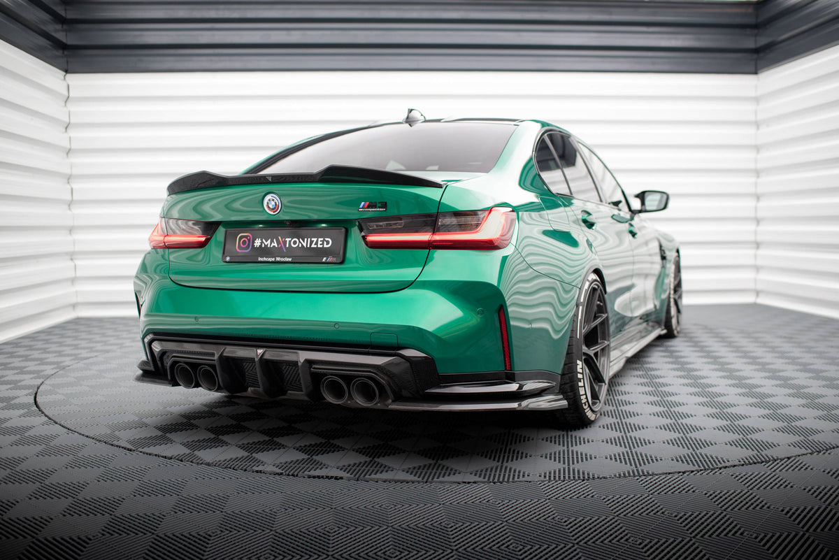 Prepreg Carbon Fiber Heck Ansatz Flaps Diffusor passend für BMW M3 Limousine / Touring G80 / G81 – Ansicht 4