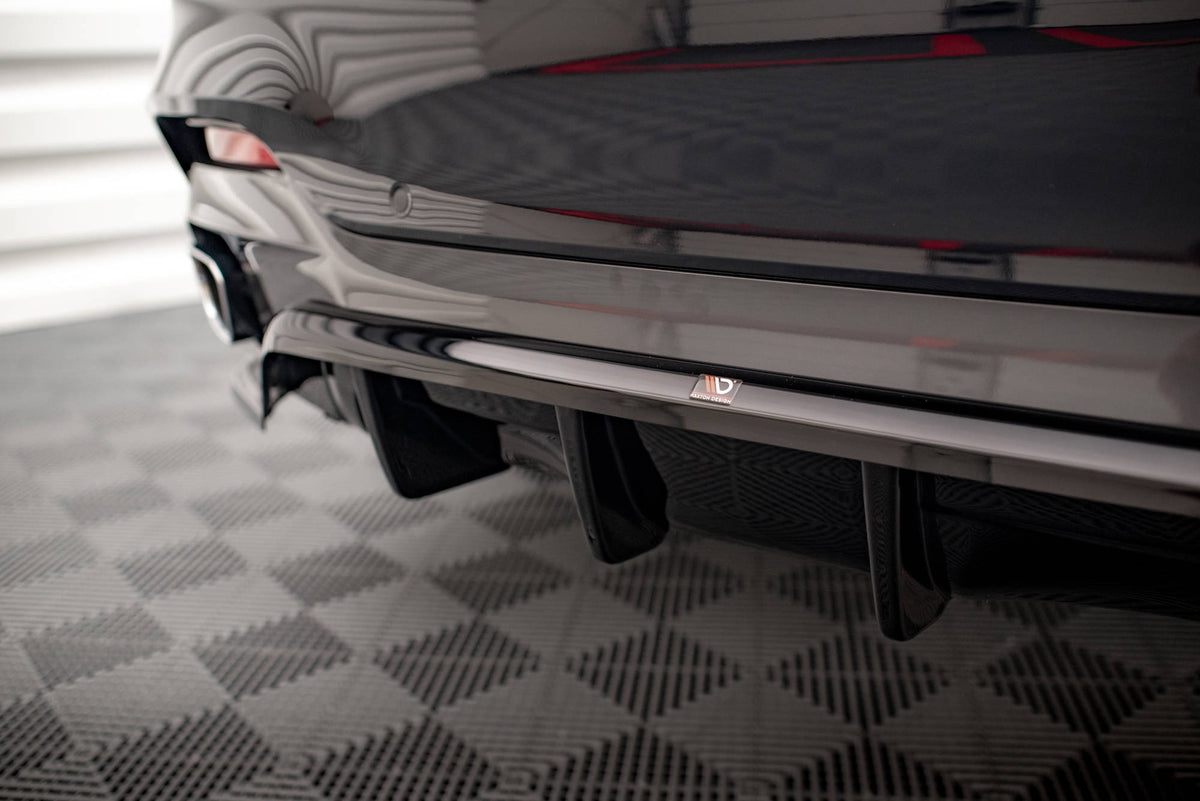 Street+ Mittlerer Diffusor RACE passend für BMW X6 M-Paket F16 schwarz Hochglanz – Ansicht 6