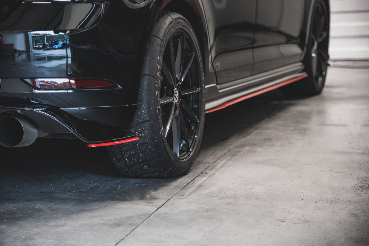 Heck Ansatz Flaps Diffusor passend für VW Golf 7 GTI TCR schwarz Hochglanz – Ansicht 8