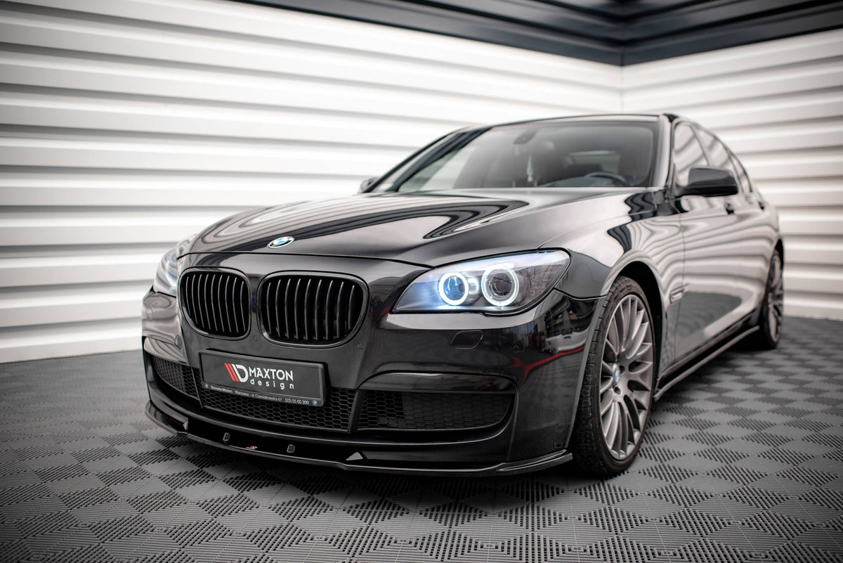 Street+ Spoilerlippe Front Ansatz V.2 passend für BMW 7 M-Paket F01 schwarz Hochglanz – Ansicht 4