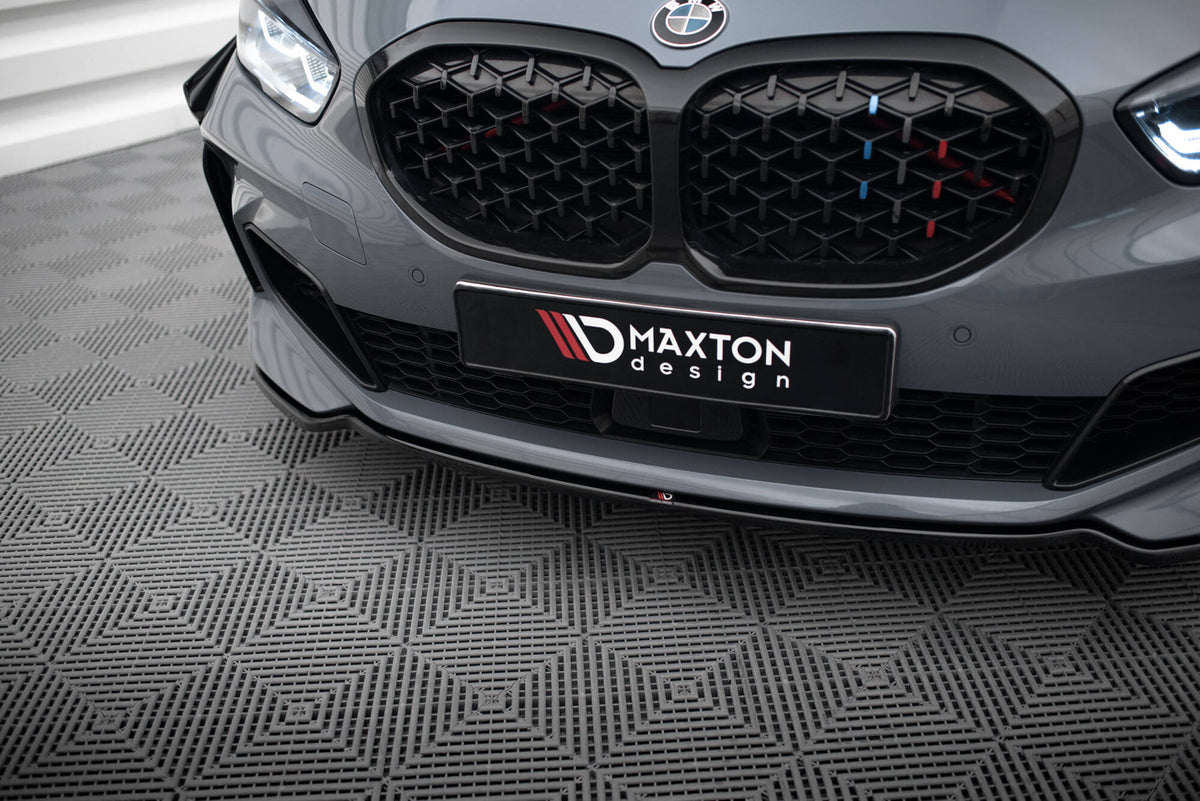 Street+ Spoilerlippe Front Ansatz V.4 passend für BMW 1er M-Paket/ M135i / 128ti F40  schwarz Hochglanz – Ansicht 3