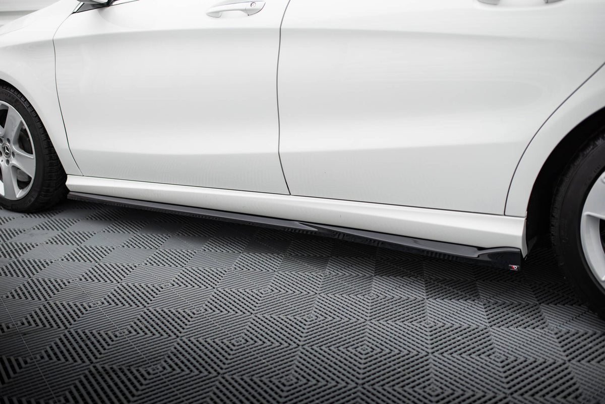 Street+ Seitenschweller Leisten passend für Mercedes-Benz CLA C117 Facelift schwarz Hochglanz – Ansicht 4