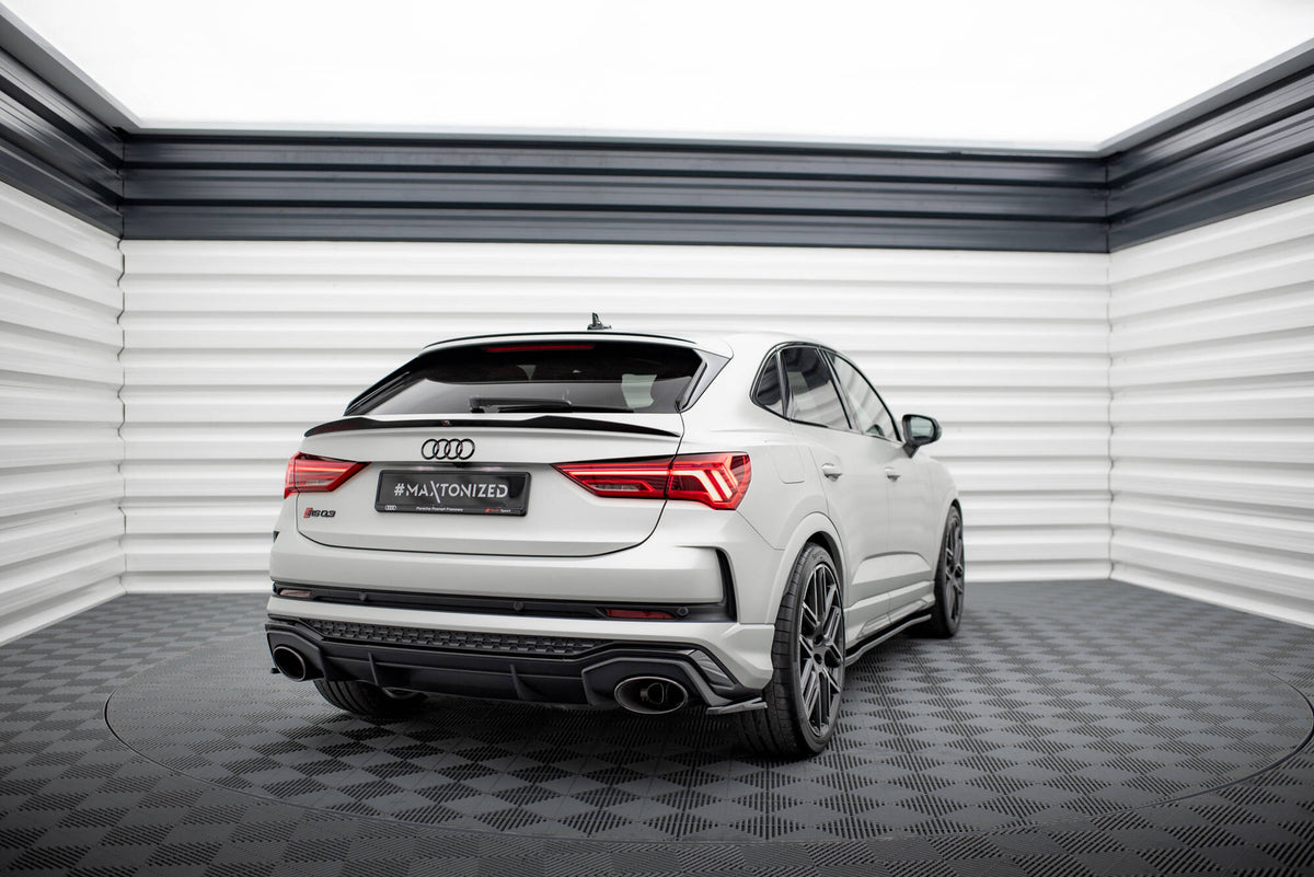 Heck Ansatz Flaps Diffusor passend für Audi RSQ3 SUV F3 schwarz Hochglanz – Ansicht 4