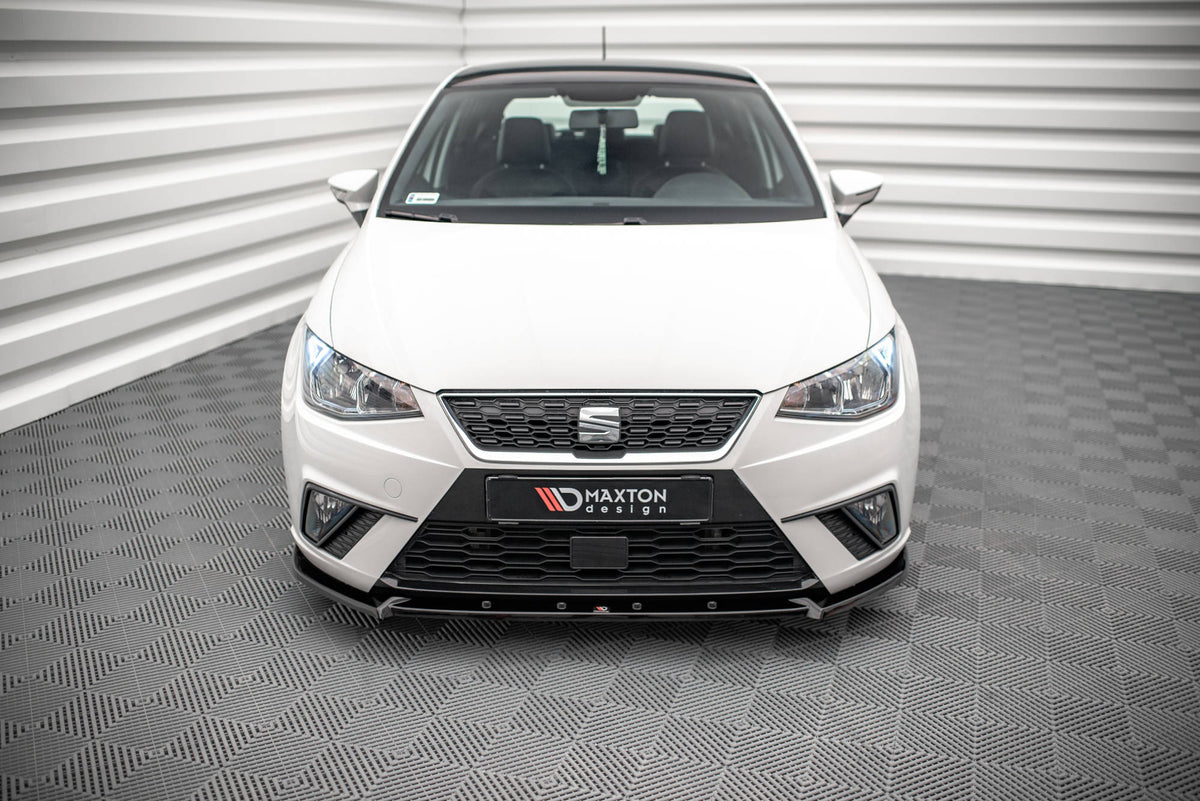 Street+ Spoilerlippe Front Ansatz V.1 passend für Seat Ibiza FR/ Standard Mk5 schwarz Hochglanz – Ansicht 1