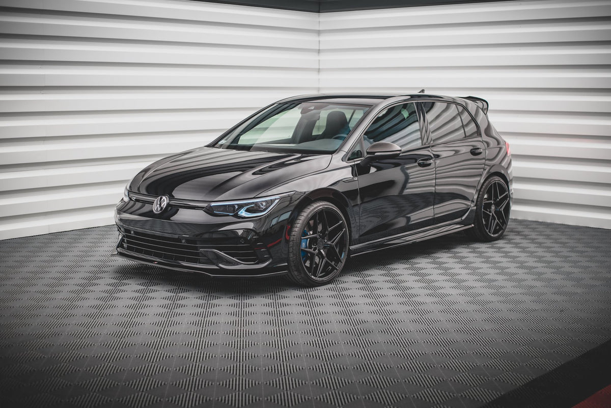 Street+ Spoilerlippe Front Ansatz V.3 passend für VW Golf R Hatchback / Variant  Mk8 schwarz Hochglanz – Ansicht 3