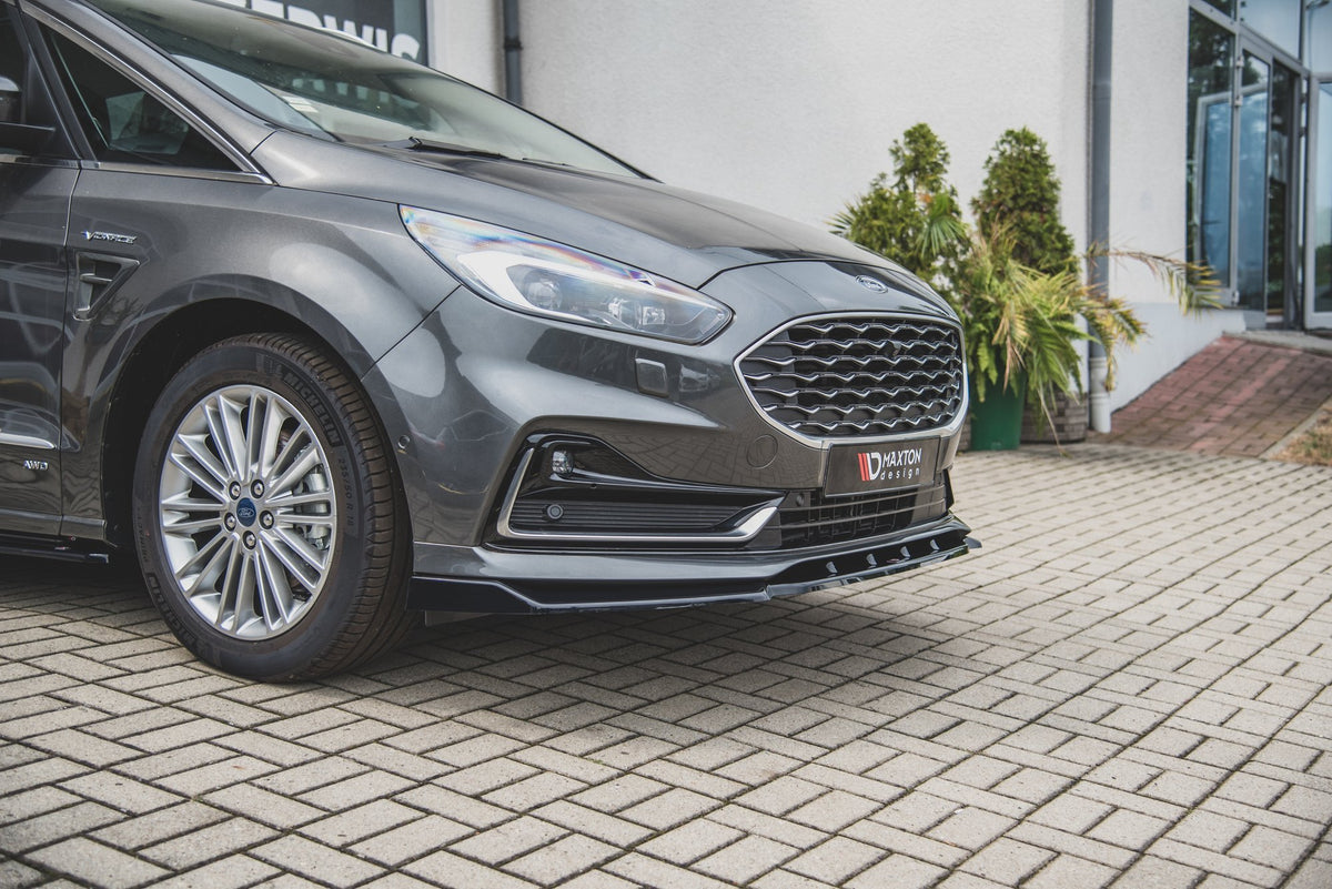 Street+ Spoilerlippe Front Ansatz passend für Ford S-Max Mk2 Facelift schwarz Hochglanz – Ansicht 4