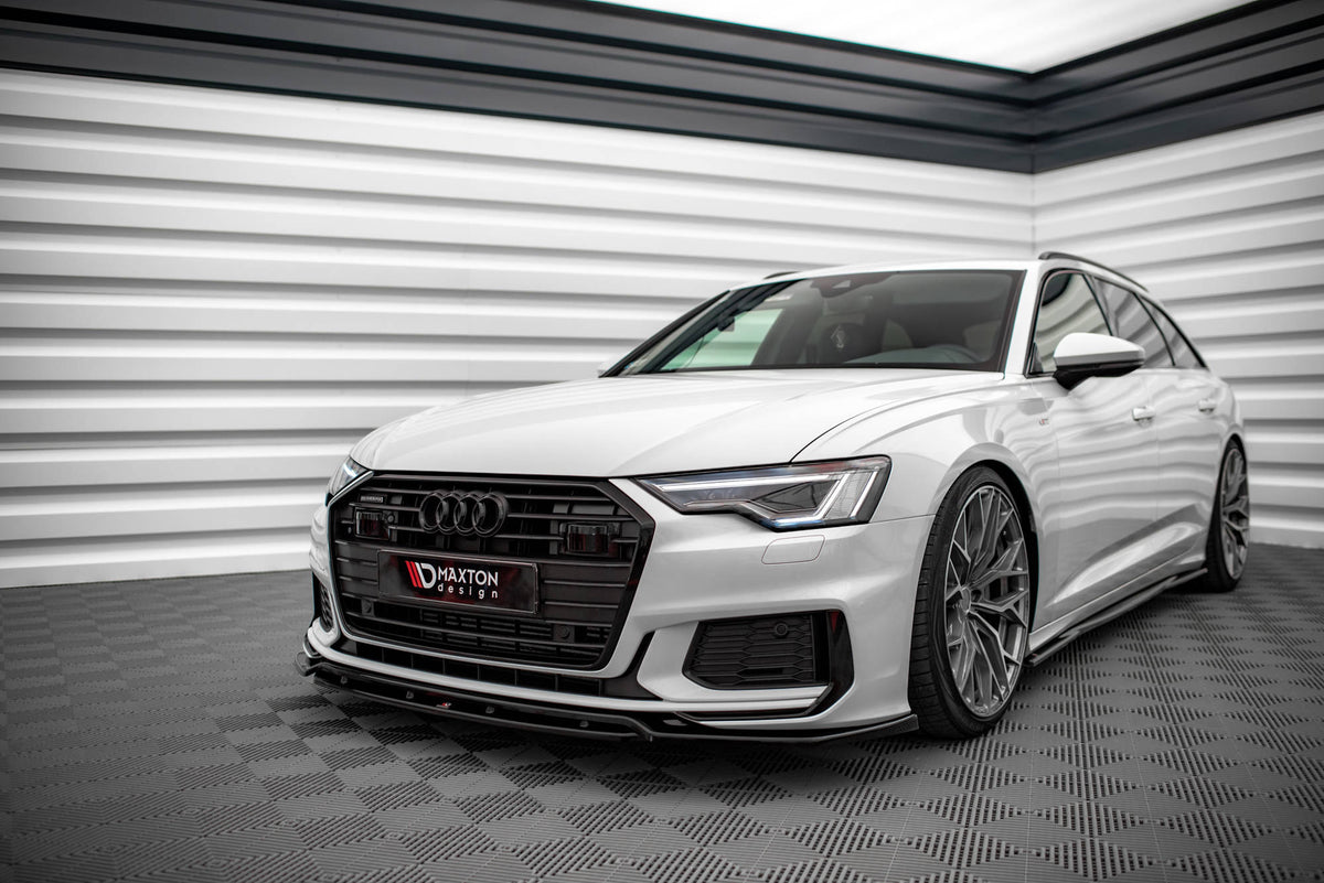 Street+ Spoilerlippe Front Ansatz V.3 passend für Audi A6 S-Line / S6 C8 / C8 Facelift schwarz Hochglanz – Ansicht 3