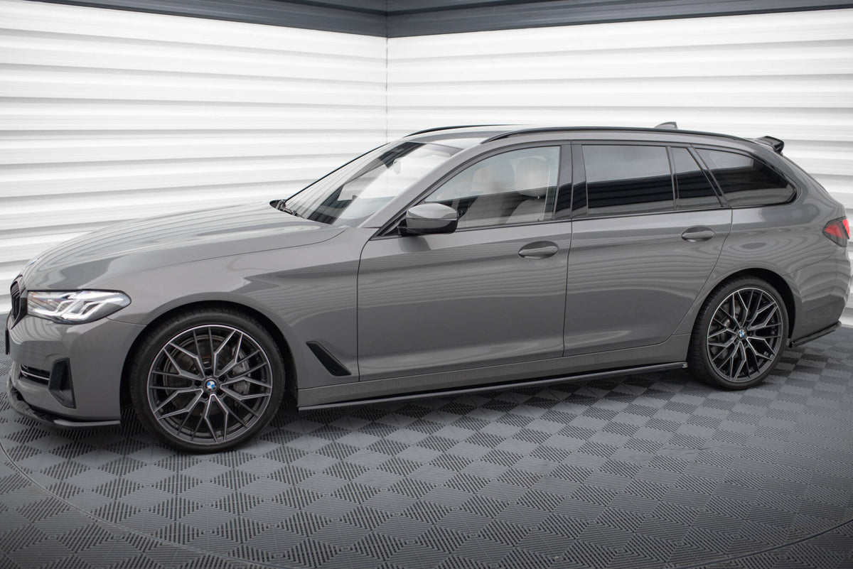 Street+ Seitenschweller Leisten passend für BMW 5er G30 / G31 Facelift schwarz Hochglanz – Ansicht 1
