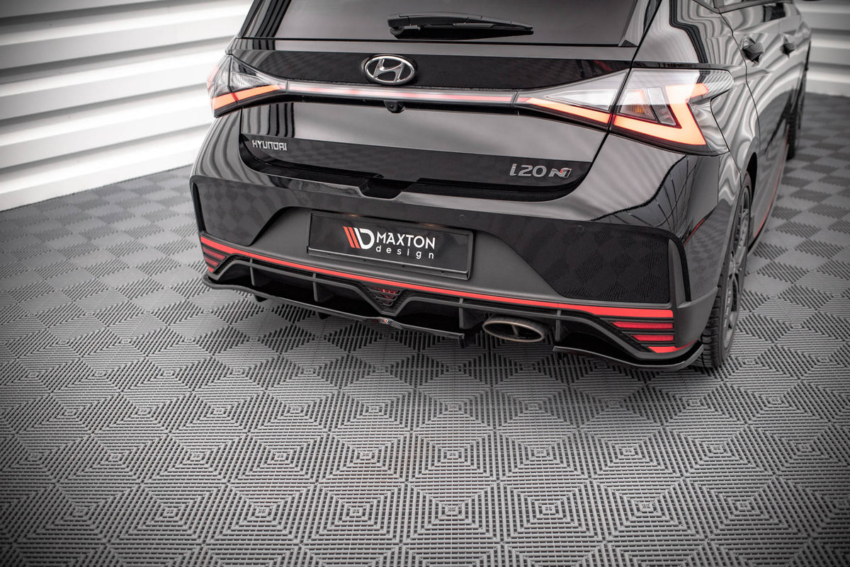 Street+ Mittlerer Diffusor RACE passend für Hyundai I20 N Mk3 schwarz Hochglanz – Ansicht 4