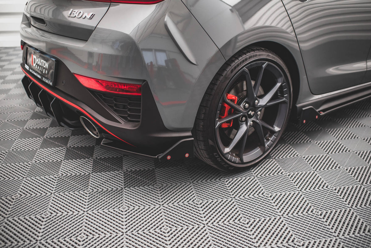 Heck Ansatz Flaps Diffusor V.1 + Flaps passend für Hyundai I30 N Hatchback Mk3 Facelift – Ansicht 4
