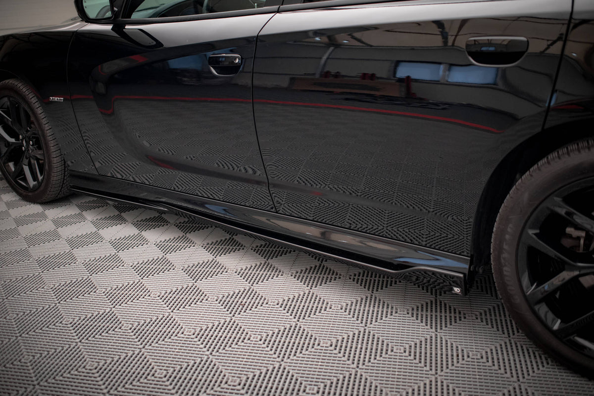 Street+ Seitenschweller Leisten passend für Dodge Charger SRT Mk7 Facelift schwarz Hochglanz – Ansicht 4