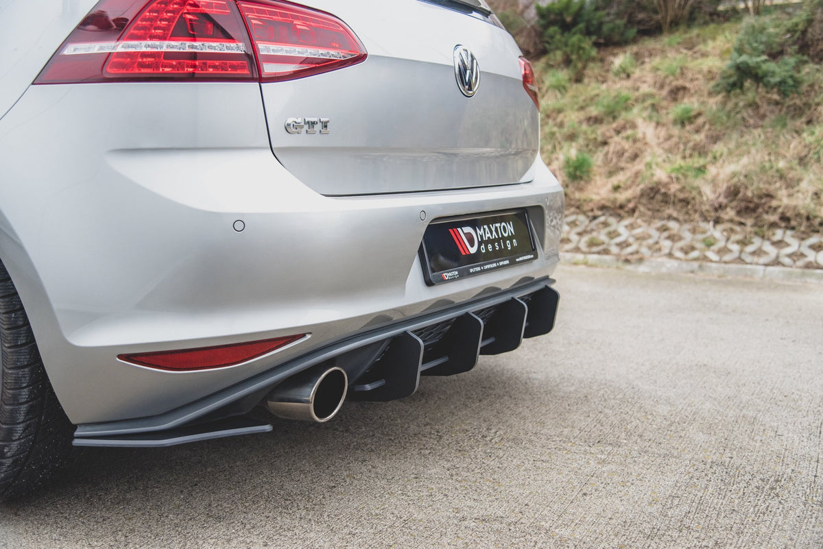 Street Pro Heck Ansatz Flaps Diffusor passend für L + R V.2 VW Golf 7 GTI – Ansicht 3