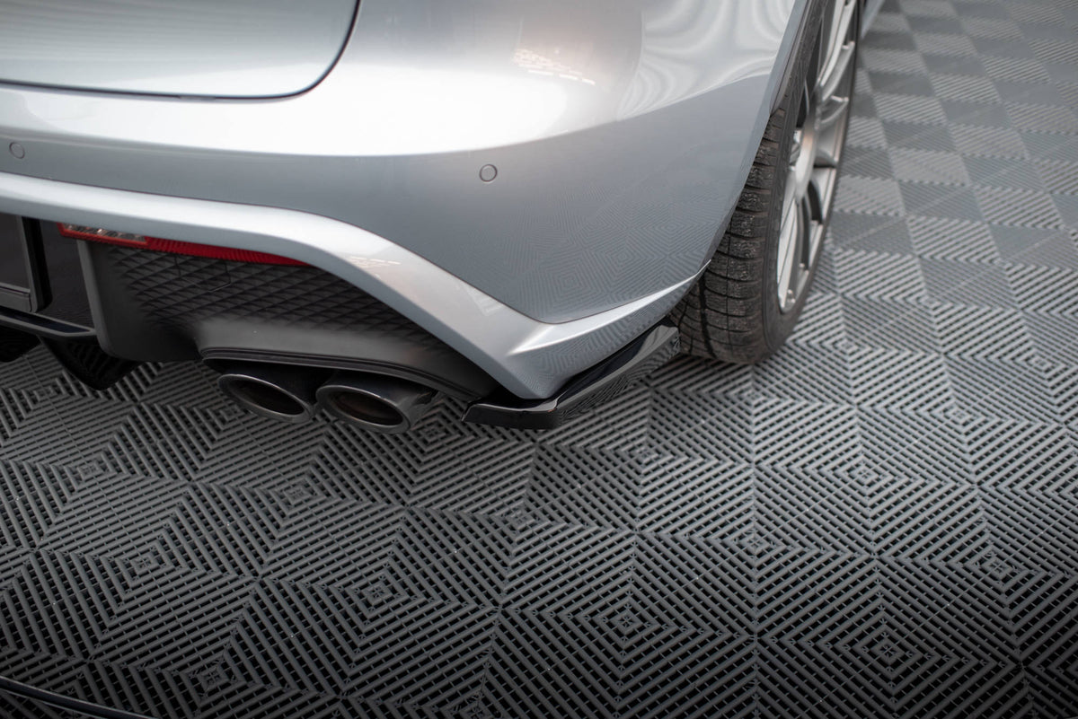 Heck Ansatz Flaps Diffusor passend für Porsche Macan Mk1 Facelift 2 schwarz Hochglanz – Ansicht 1