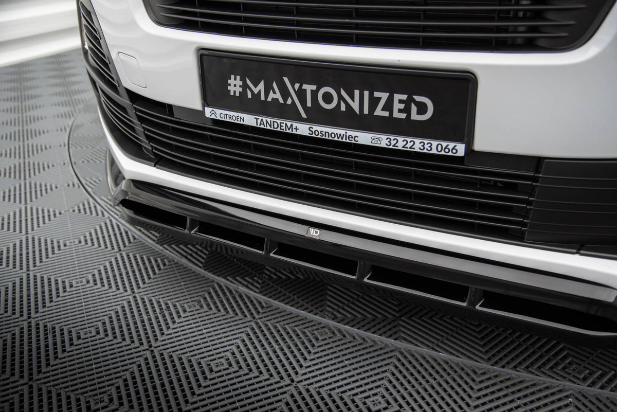 Street+ Spoilerlippe Front Ansatz passend für Peugeot Expert Mk3 schwarz Hochglanz – Ansicht 4