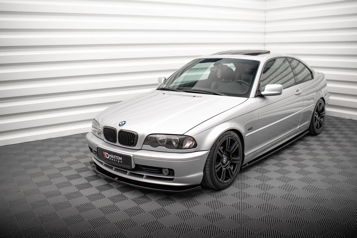 Street+ Spoilerlippe Front Ansatz V.2 passend für BMW 3er Coupe E46 schwarz Hochglanz – Ansicht 3