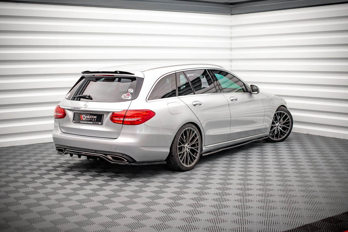 Street+ Mittlerer Diffusor RACE passend für Mercedes-Benz C W205 schwarz Hochglanz – Ansicht 3